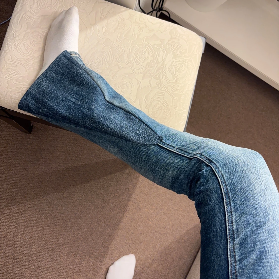 Blå bootcut jeans - 91