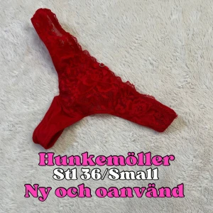 Hunkemöller trosa Stl 36/Small - Jättefin röd trosa med spets ifrån Hunkemöllers i storlek 36/Small. Ny och oanvänd. 💕Skriv jättegärna ett omdöme efteråt. Snabb leverans. 🚚 