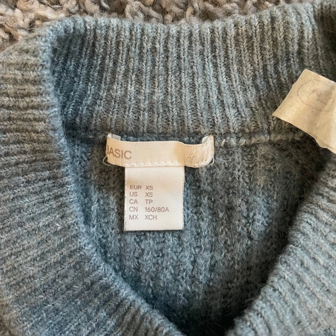 Blå stickad tröja från H&M - 1