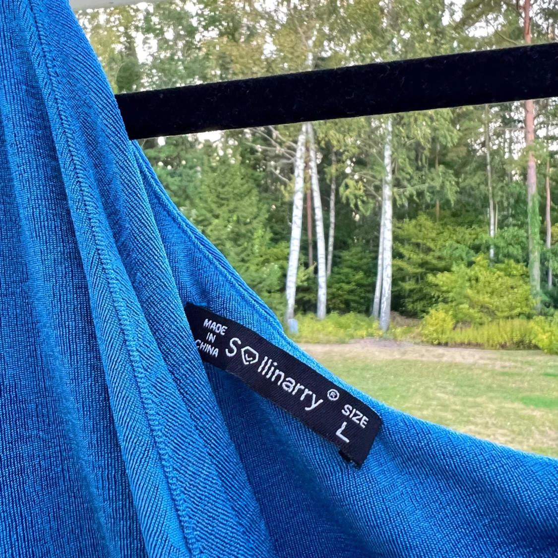 Blå one-shoulder top - 90