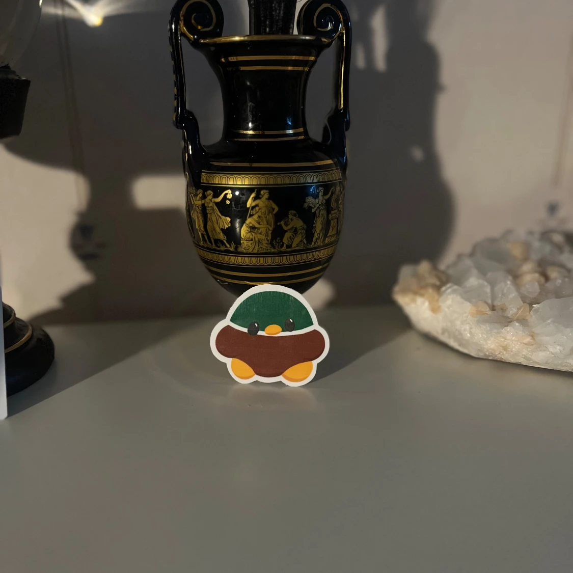 Söt klistermärke med anka - 90