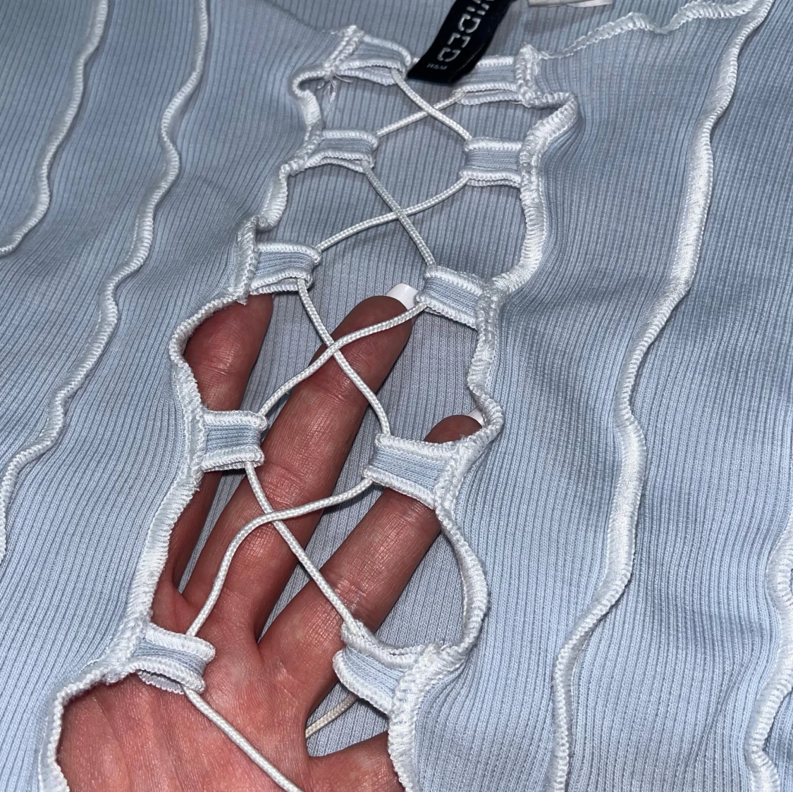 Ljusblå cutout topp🩵 - 90