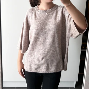 Trekvartsärmad stickad tröja - Söt utan defekter 🤎brun beige färg