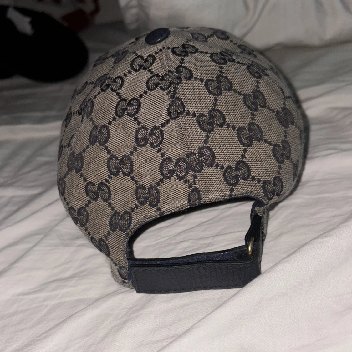 Gamla modellen av navy blue/begie Gucci keps  - 3