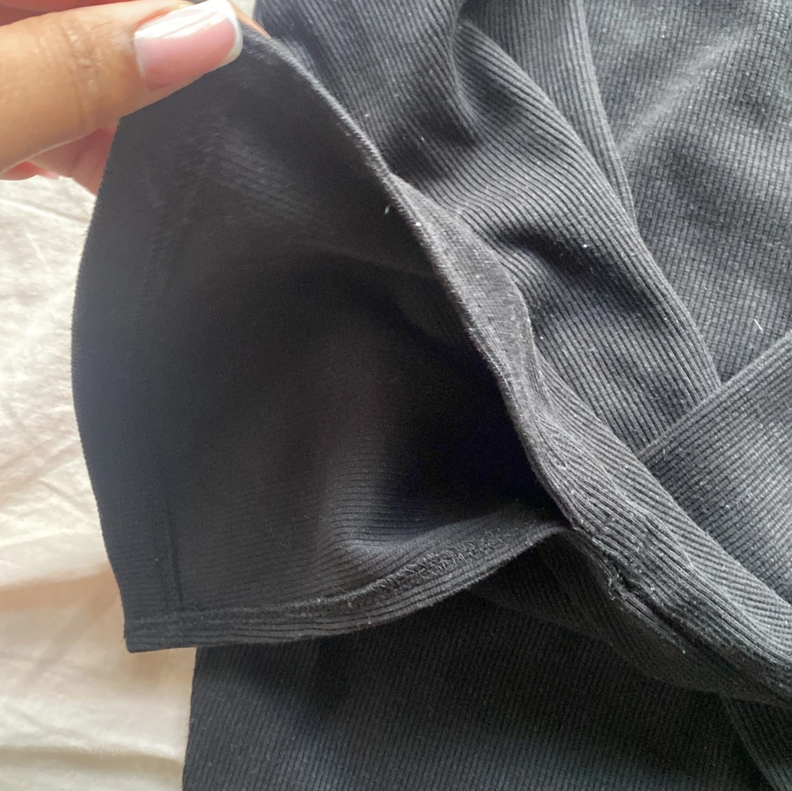 Svart ribbad kofta från Trend - 2