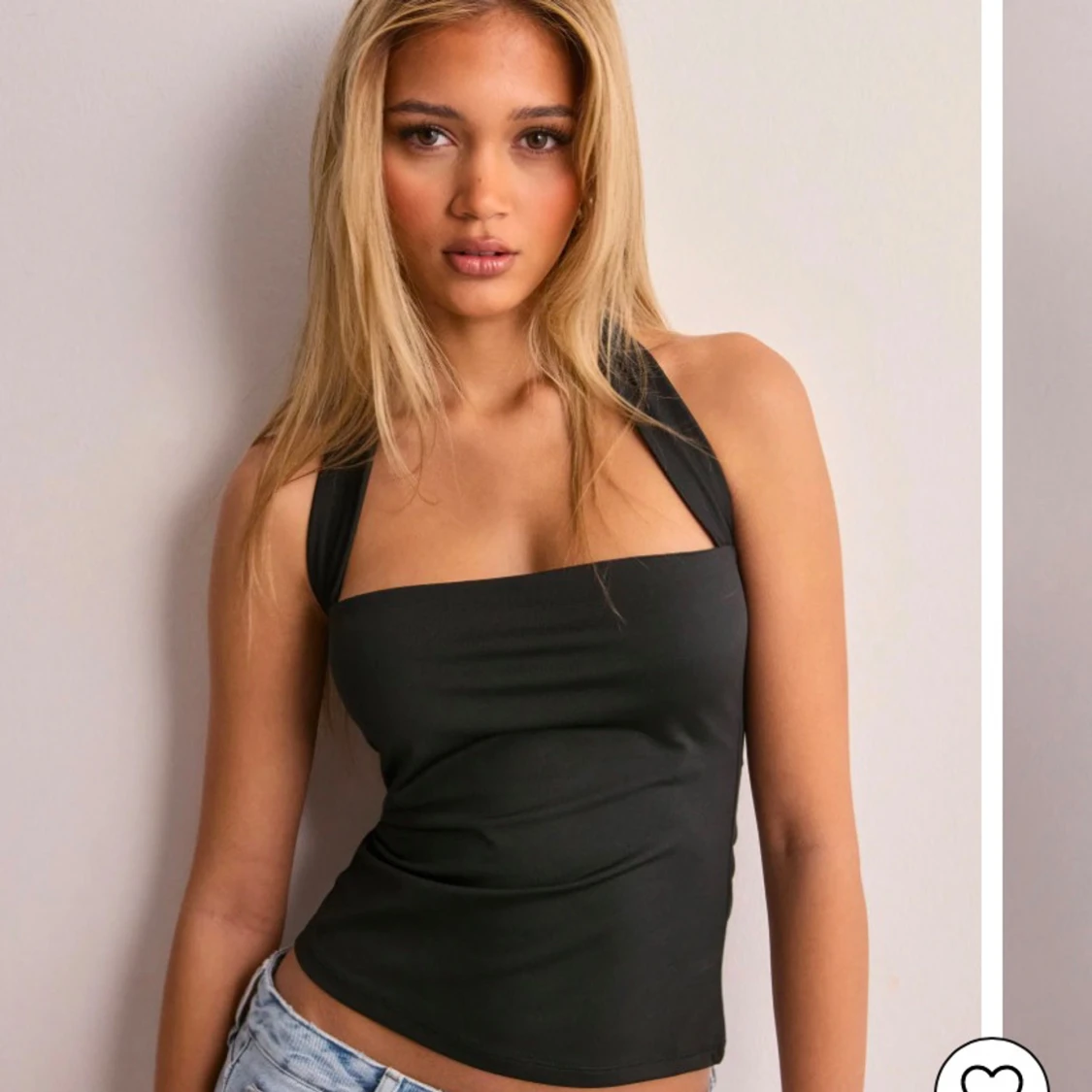 Svart halterneck topp