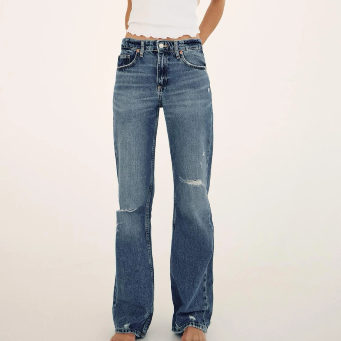 Lågmidjade jeans zara