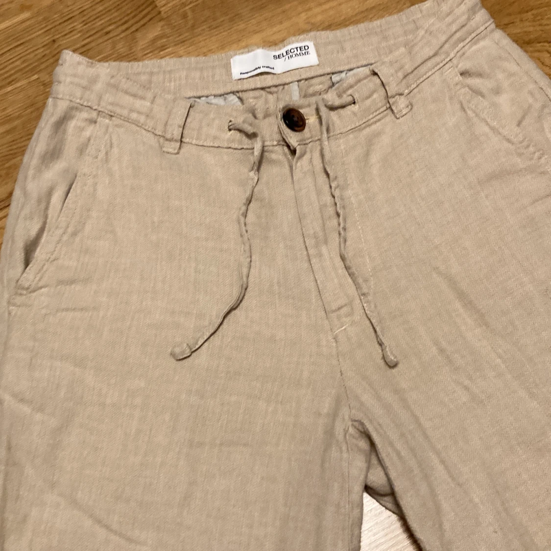 Beige linnebyxor från Selected Homme - 93