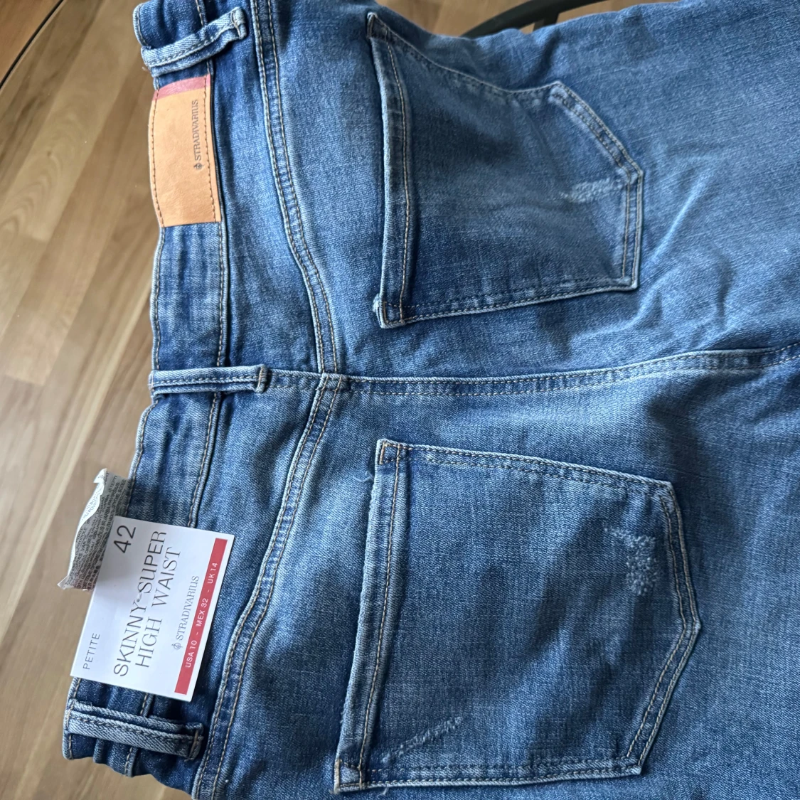 Blå skinny jeans med hög midja Stradivarius - 90