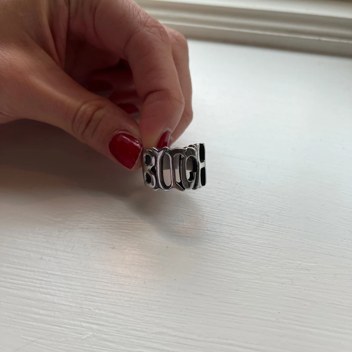 Bitch ring silver - 91