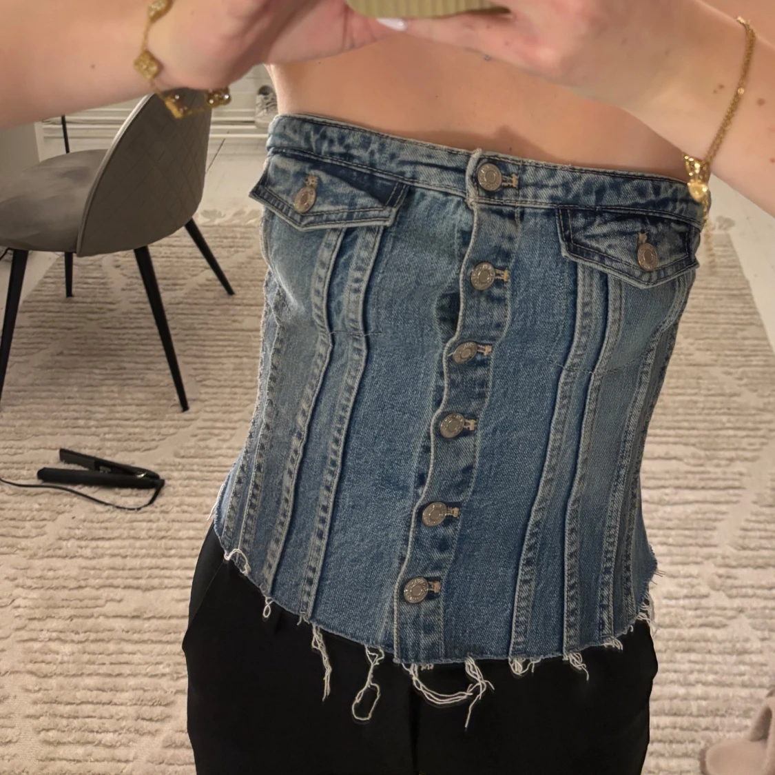 Jeanstopp med knappar