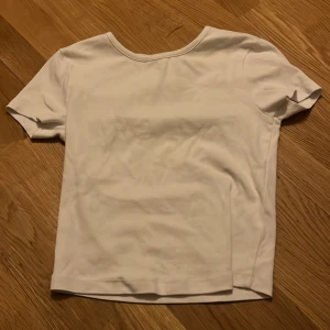 Vit t-shirt från Gina Tricot - Säljer en klassisk vit t-shirt från Gina Tricot. Perfekt basplagg med korta ärmar och rund hals. Den är knappt använd men köpt för några år sen