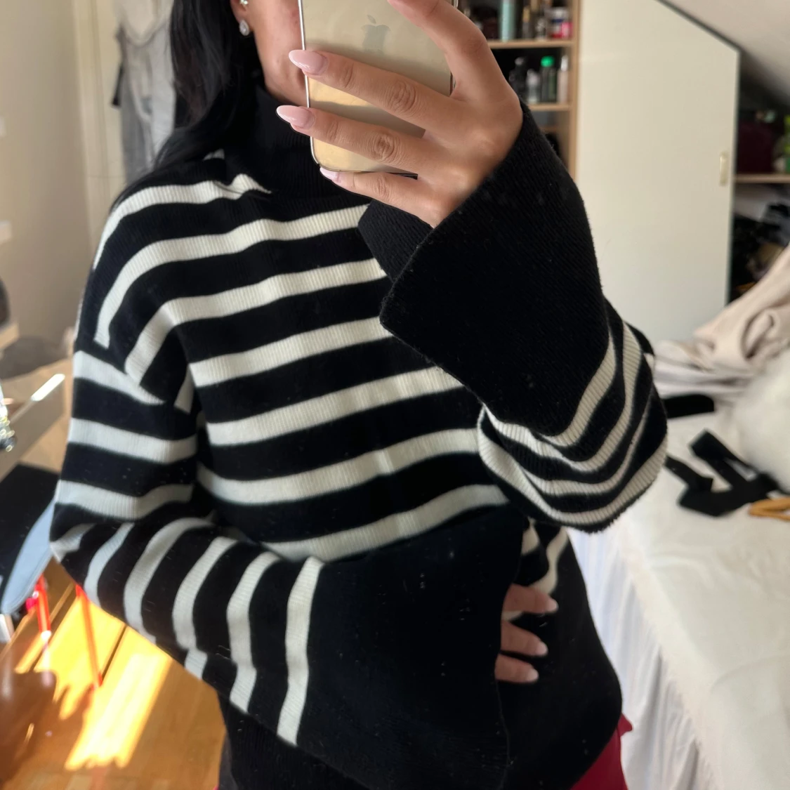 randig stickad tröja - 90