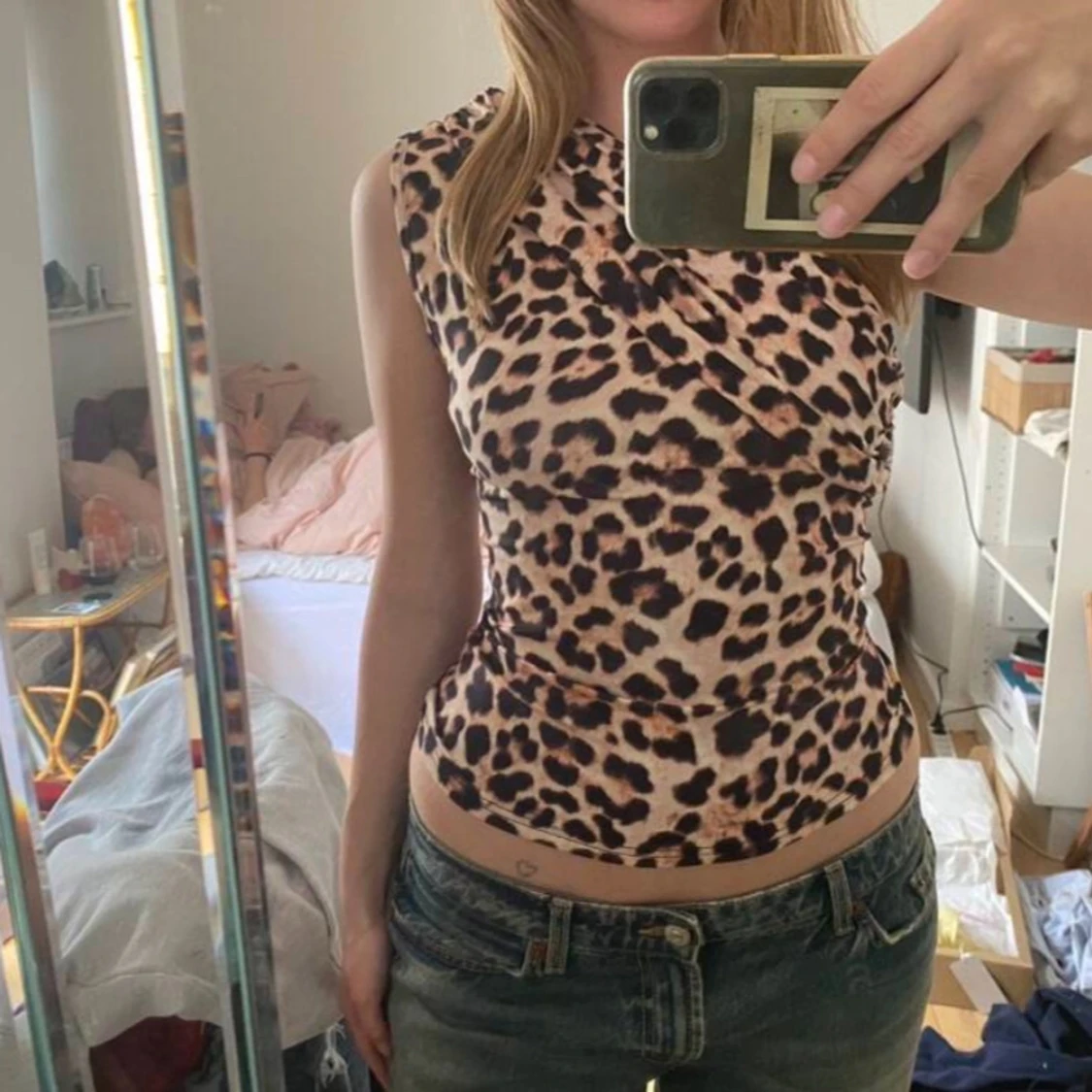 Leopard topp oanvänd med prislapp - 90