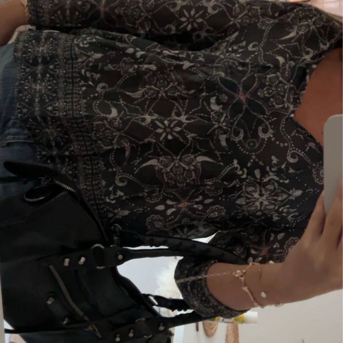 Blus med mönster - 90