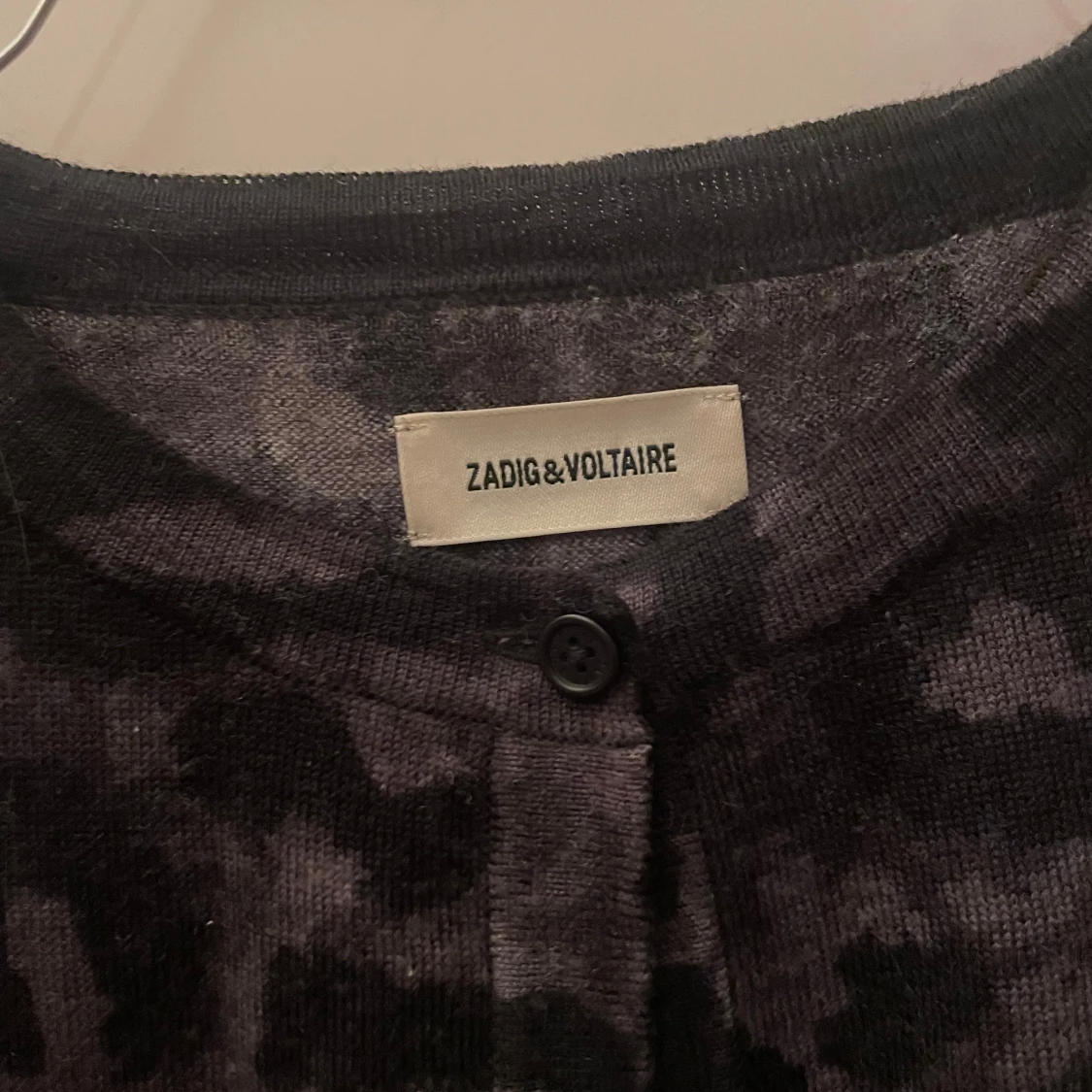 Svart leopardmönstrad kofta från Zadig & Voltaire - 90