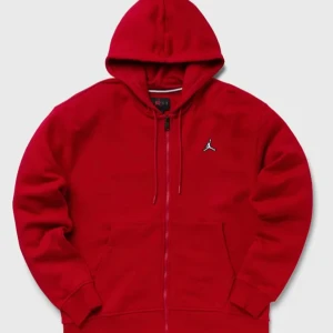 Röd Jordan Essentials Fleece Zip Hoody - Säljer denna röd zip Hoodie från Jordan då den inte kommer till användning.