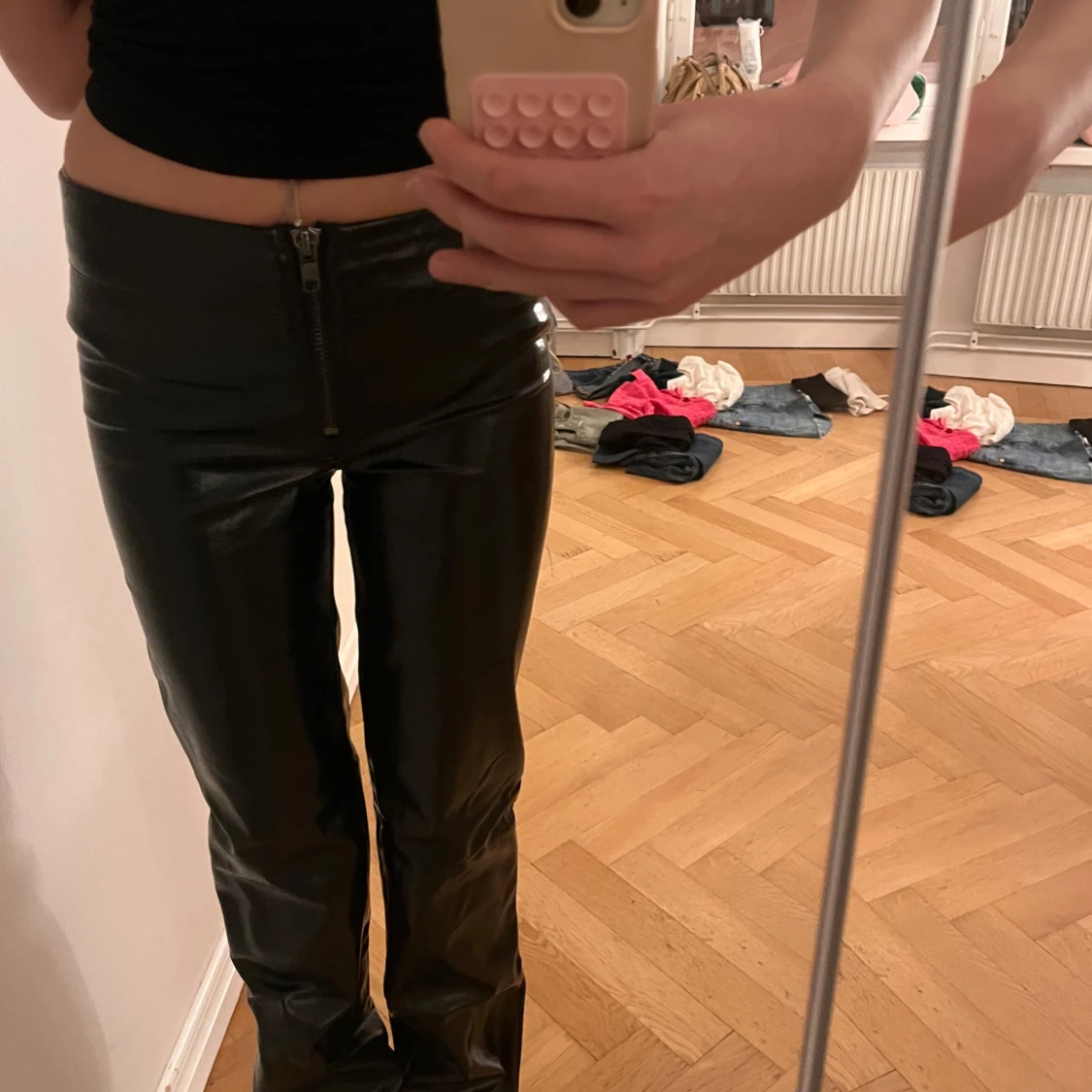  Snygga Svarta skinnbyxor - 90