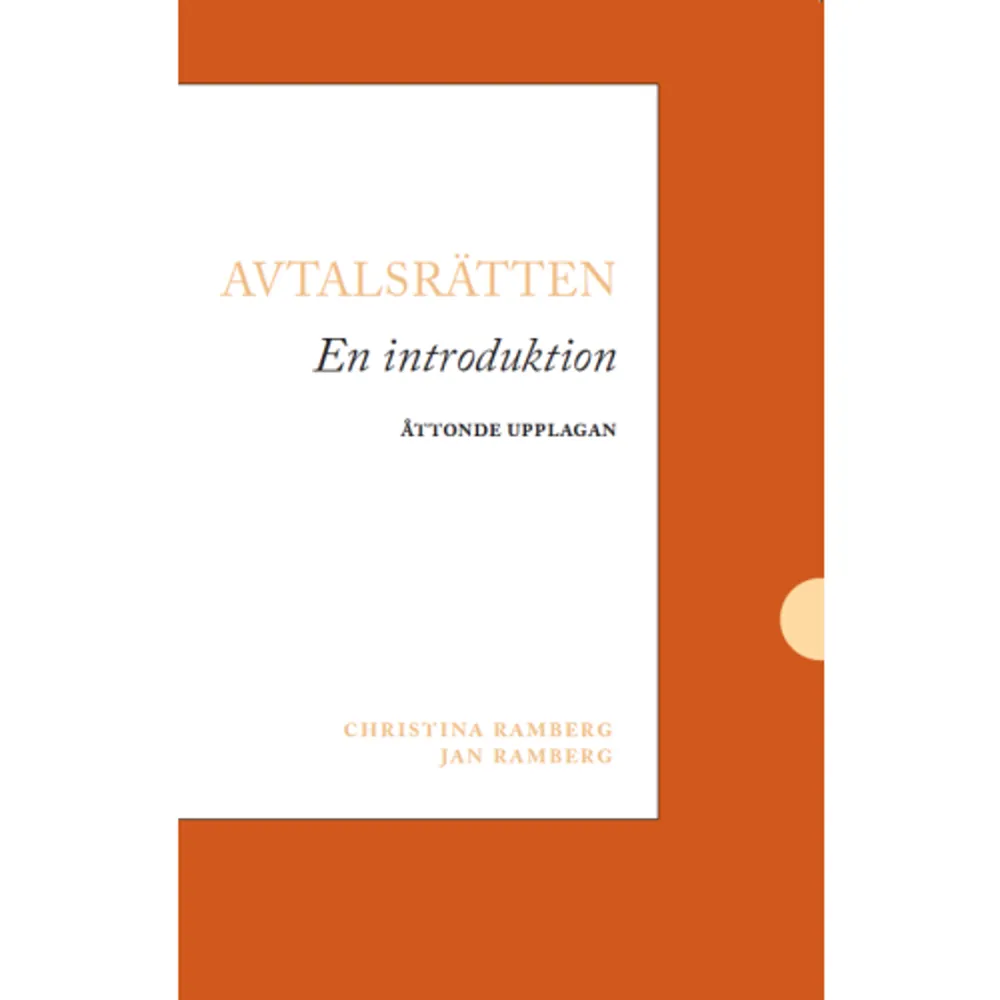 Detta verk är en koncentrerad lärobok i allmän avtalsrätt, som i första hand vänder sig till handelsrättstudenter på universitet ochhögskolor samt till personer med uppgift att sluta avtal i näringsverksamhet.Boken behandlar avtalsrättsliga huvudproblem med betoning påstandardavtal.    Format Häftad   Omfång 112 sidor   Språk Svenska   Förlag Norstedts Juridik   Utgivningsdatum 2022-11-08   Medverkande Jan Ramberg   ISBN 9789139024071  . Böcker.