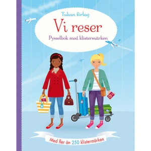 Vi reser! : pysselbok med klistermärken (häftad) - Pyssel för resglada barn!Följ med Tina, Lola och Erika på deras spännande resor! Du får vara med när de checkar in på flygplatsen, ger sig ut på äventyr på hästryggen, reser med snabbtåg, åker snöskoter, och mycket, mycket mer.Använd alla klistermärken (över 250 stycken) för att klä tjejerna i passande kläder för de olika resorna.    Format Häftad   Omfång 24 sidor   Språk Svenska   Förlag Tukan Förlag   Utgivningsdatum 2017-04-03   Medverkande Steven Wood   Medverkande Non Taylor   ISBN 9789176178409  