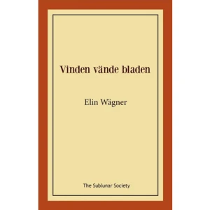 Vinden vände bladen (häftad) - Elin Wägner (1882-1949) brukar räknas till de så kallade Tiotalisterna, med sitt samhällsfokuserade författarskap. Wägner var, förutom författare, även verksam som journalist. Till hennes mest kända och uppskattade skönlitterära verk hör bl.a. Norrtullsligan och Pennskaftet, men hon har även gått till historien för sitt engagemang för kvinnlig rösträtt, för fredsrörelsen och för att hon var med och grundade Rädda Barnen 1919. Wägner blev 1937 ledamot av Samfundet De Nio. 1944 blev hon ledamot av Svenska Akademien. Vinden vände bladen (1947) har betraktats som ett av Wägners främsta verk. Här får vi följa två släkter – en fattig och en rik – vars liv har flätats samman. Berättelsen spänner över drygt 1 000 år och inleds med en historisk tillbakablick. I centrum står en händelse från sekelskiftet 1900. En banvakt avlider i samband med att han är på väg att rapportera om brister och oegentligheter inom järnvägsbolaget. Händelsen blir officiellt betraktad som en olycka, men hans familj är övertygad om att han har blivit mördad...    Format Häftad   Omfång 488 sidor   Språk Svenska   Förlag The Sublunar Society   Utgivningsdatum 2021-02-05   ISBN 9789189235106  
