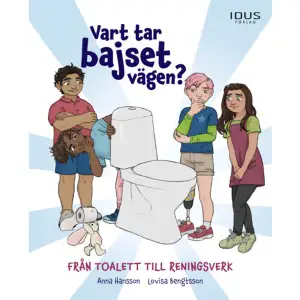 Vart tar bajset och kisset vägen när vi har spolat ner det i toaletten?Vad är ett reningsverk och vad händer där?Hur fungerar toaletterna på tåg, på flyg och i husbilar?Och hur går man på toaletten i rymden? Boken är faktagranskad av Anders Finnson, miljöexpert på Svenskt Vatten.    Format Inbunden   Omfång 32 sidor   Språk Svenska   Förlag Idus Förlag   Utgivningsdatum 2022-04-13   Medverkande Lovisa Bengtsson   ISBN 9789176344217  