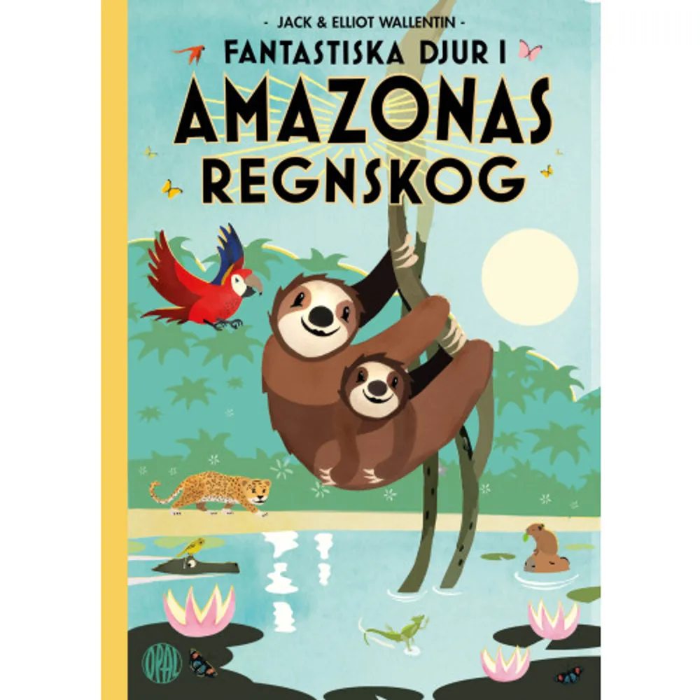 Vad är det egentligen som gömmer sig i Amazonas väldiga regnskogar? I den här faktaboken för barn hittar du Sydamerikas smartaste apa och basilisken som kan springa på vatten. Med vackra illustrationer har bröderna Jack och Elliot Wallentin listat de häftigaste djuren som du kan hitta i djungeln. Lär dig om vad pirayor helst äter, hur jaguaren håller sina klor vassa eller varför fladdermöss hänger upp och ner. Många av djuren känns igen, men flera möter du nog för första gången. Boken avslutas med konkreta tips på vad du själv kan göra för att bibehålla vår natur så att djuren kan fortsätta att leva som de gör.    Format Inbunden   Omfång 42 sidor   Språk Svenska   Förlag Opal   Utgivningsdatum 2018-10-03   Medverkande Jack Wallentin   ISBN 9789172999619  . Böcker.