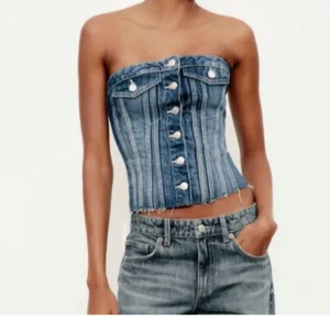 Jeans topp - PRIS DISKUTERAS!! Snygg jeans tub topp från Zara, använd en gång !!  Super bra skick!!