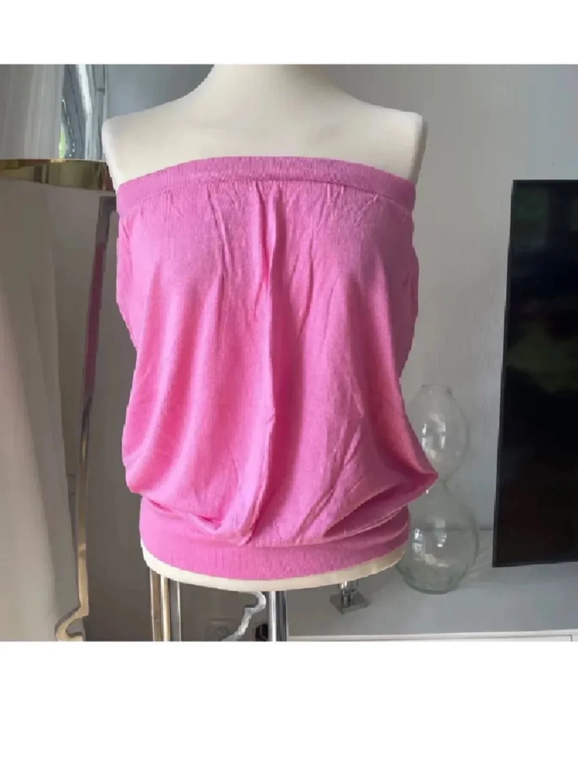 Rosa bandeau tubtopp