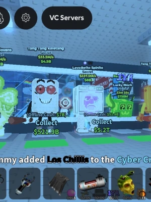 Roblox-spel: Cyber Crew Simulator - Säljer ett digitalt spel till Roblox, Cyber Crew Simulator. Spelet har färgglad grafik med unika karaktärer som robotar och maskiner i olika former och färger. Perfekt för dig som gillar simulatorspel och att samla digitala föremål. Passar till PC, mobil och surfplatta via Roblox-plattformen.