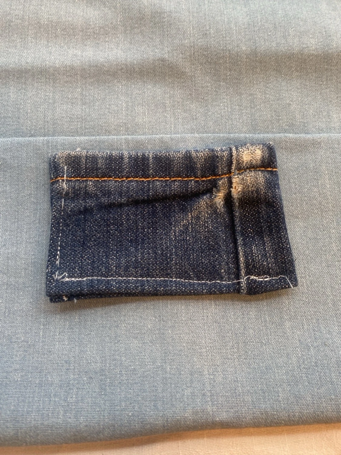 Plånbok i mörkblå denim