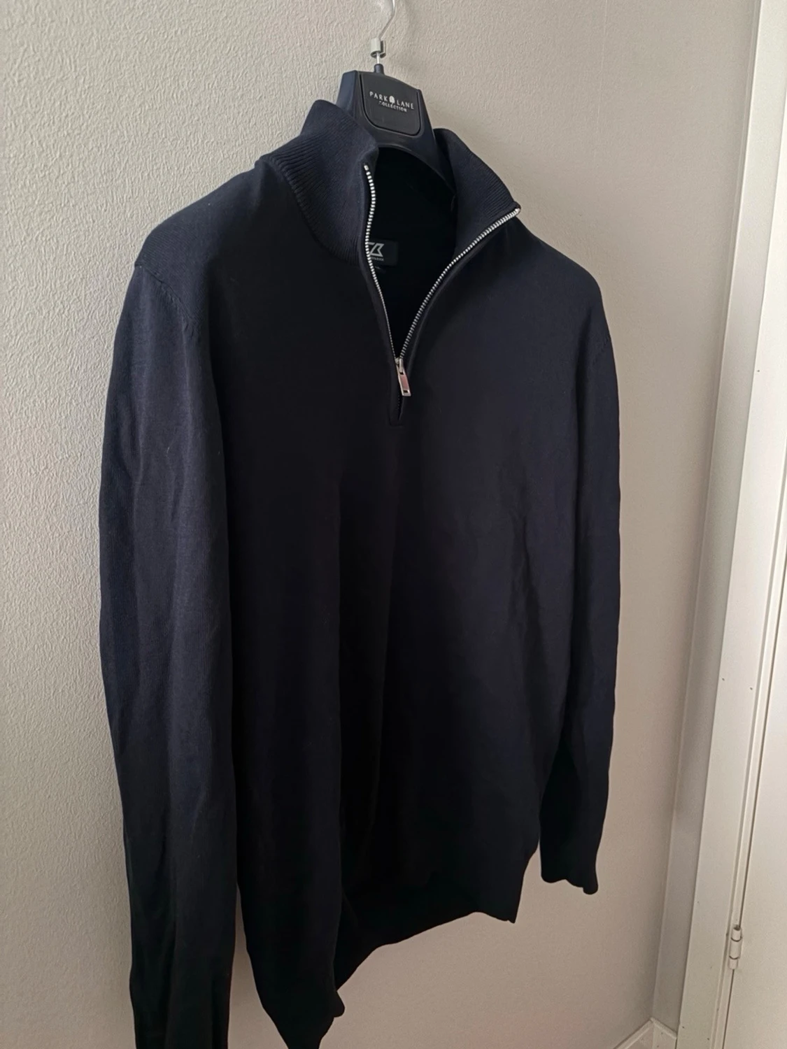 Mörkblå halvzip tröja - 1