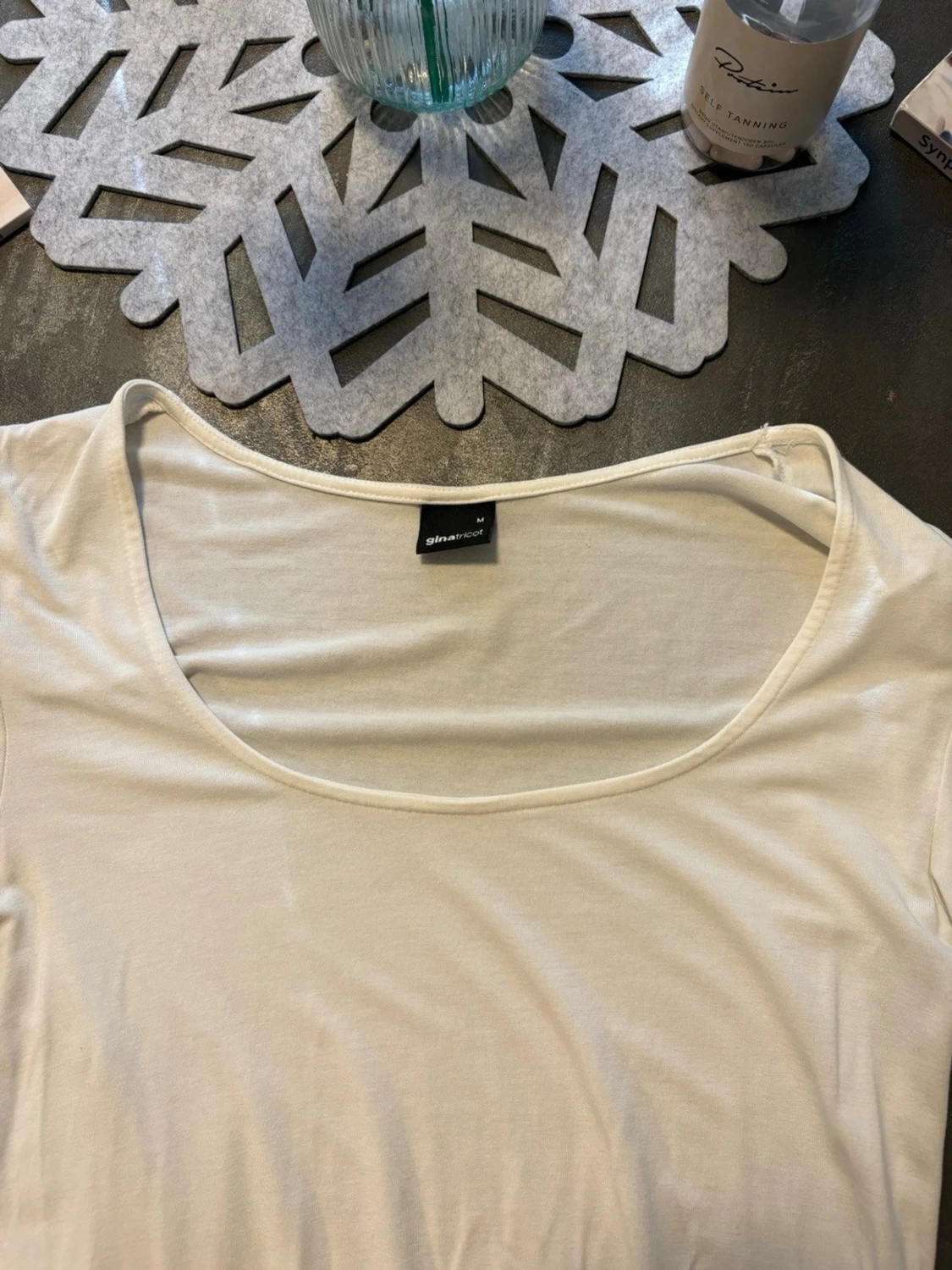 Vit långärmad topp från gina - 2