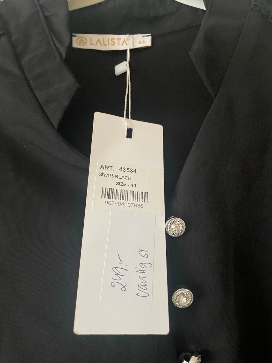 *NY*Svart finblus med spets från LaLista i stl 40, Presenttips  - 3