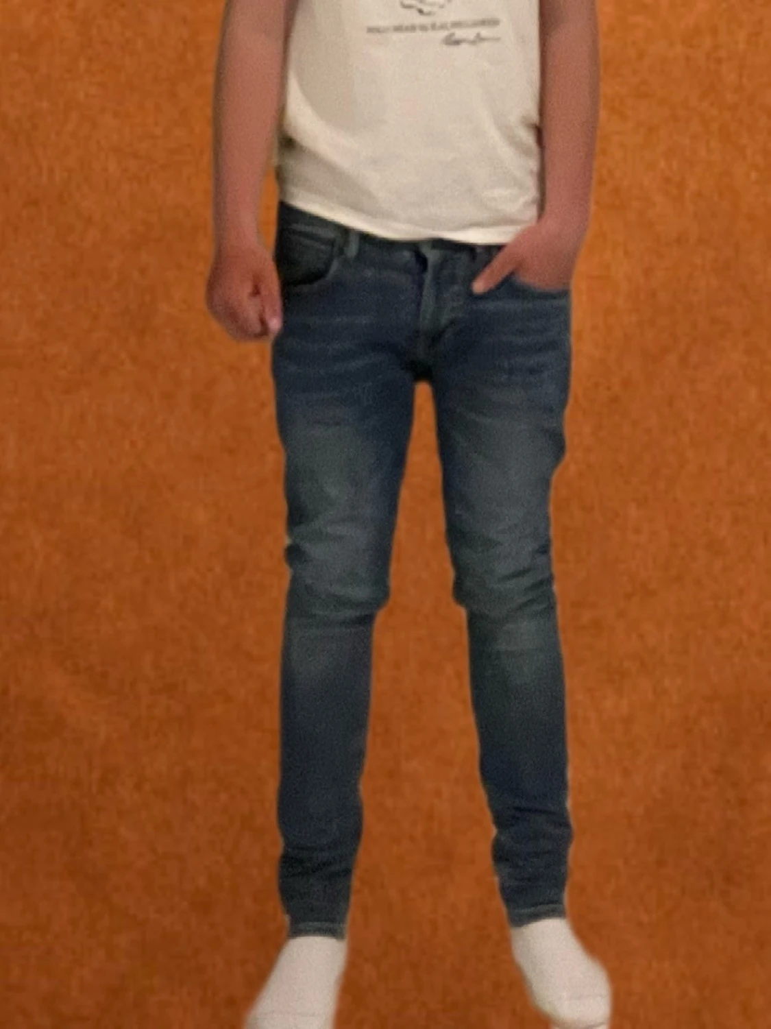 Blå slim fit jeans från Lee