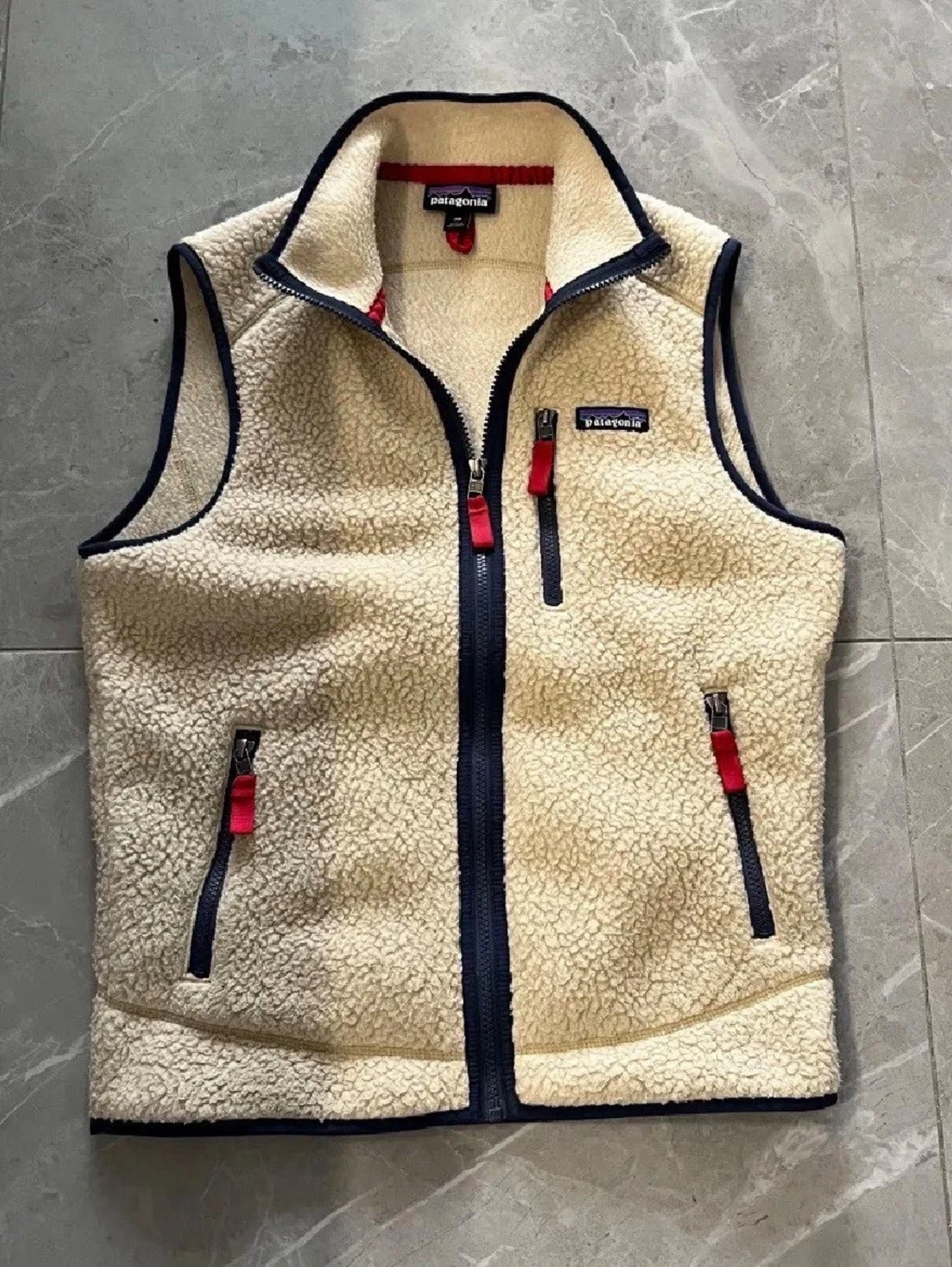 Beige fleeceväst från Patagonia