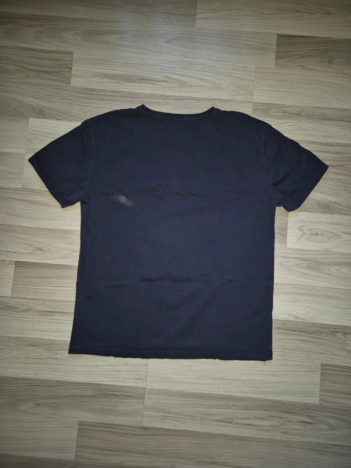 Marinblå basic t-shirt i bomull - 1
