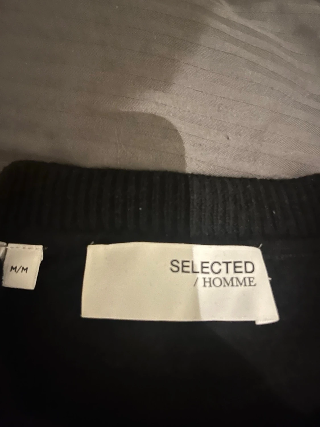 Svart stickad ulltröja Selected Homme - 1