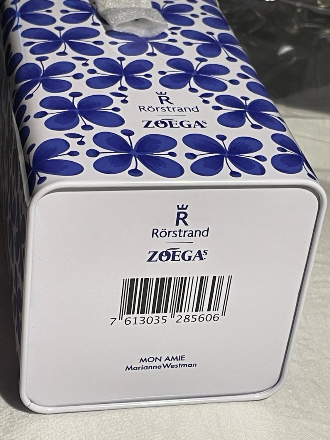 Mon Amie Blåvit Plåtburk Rörstrand X Zoégas Eftertraktad 🌟