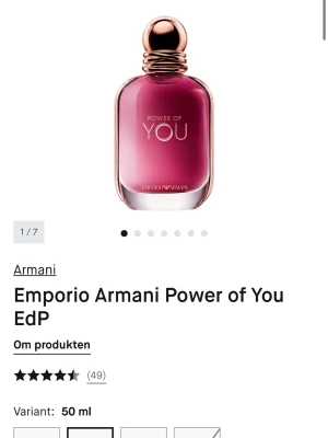 Emporio Armani Power of You EdP 50ml - Endast testad, säljer då doften inte passar mig. Skriv för frågor 🥰 pris kan diskuteras vid snabb affär! Nypris: 1200