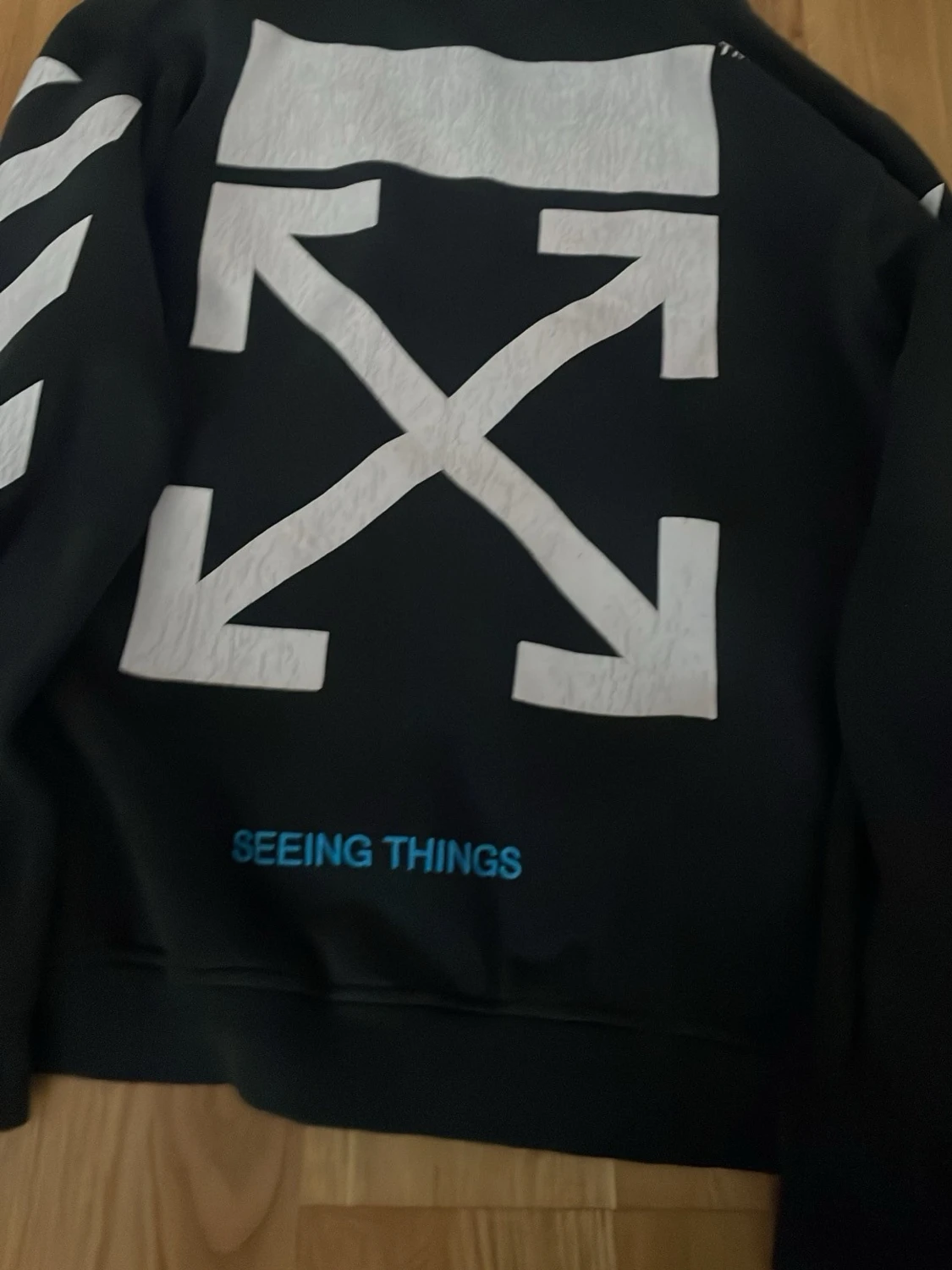 Svart Off-White hoodie med vita detaljer - 2