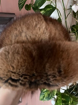 Brun pälsmössa från Pälsateljén - Säljer en fluffig och varm brun pälsmössa från Pälsateljén 💕