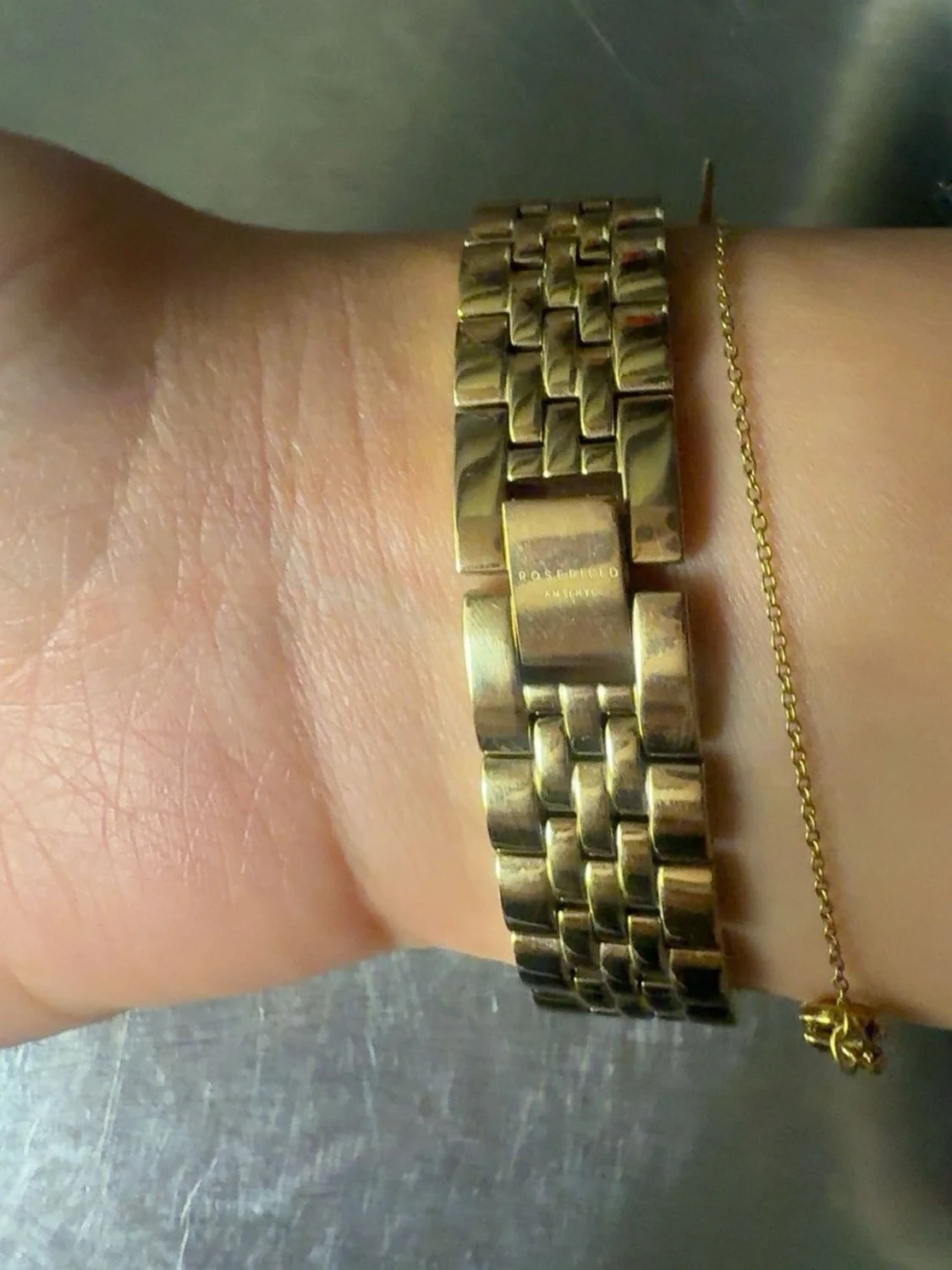 Rosefield Boxy XS guld klocka - 5