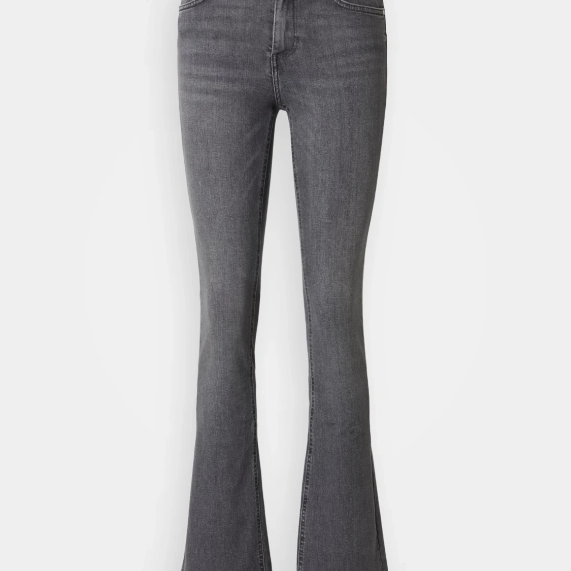 Grå flared Only jeans medelhög midja