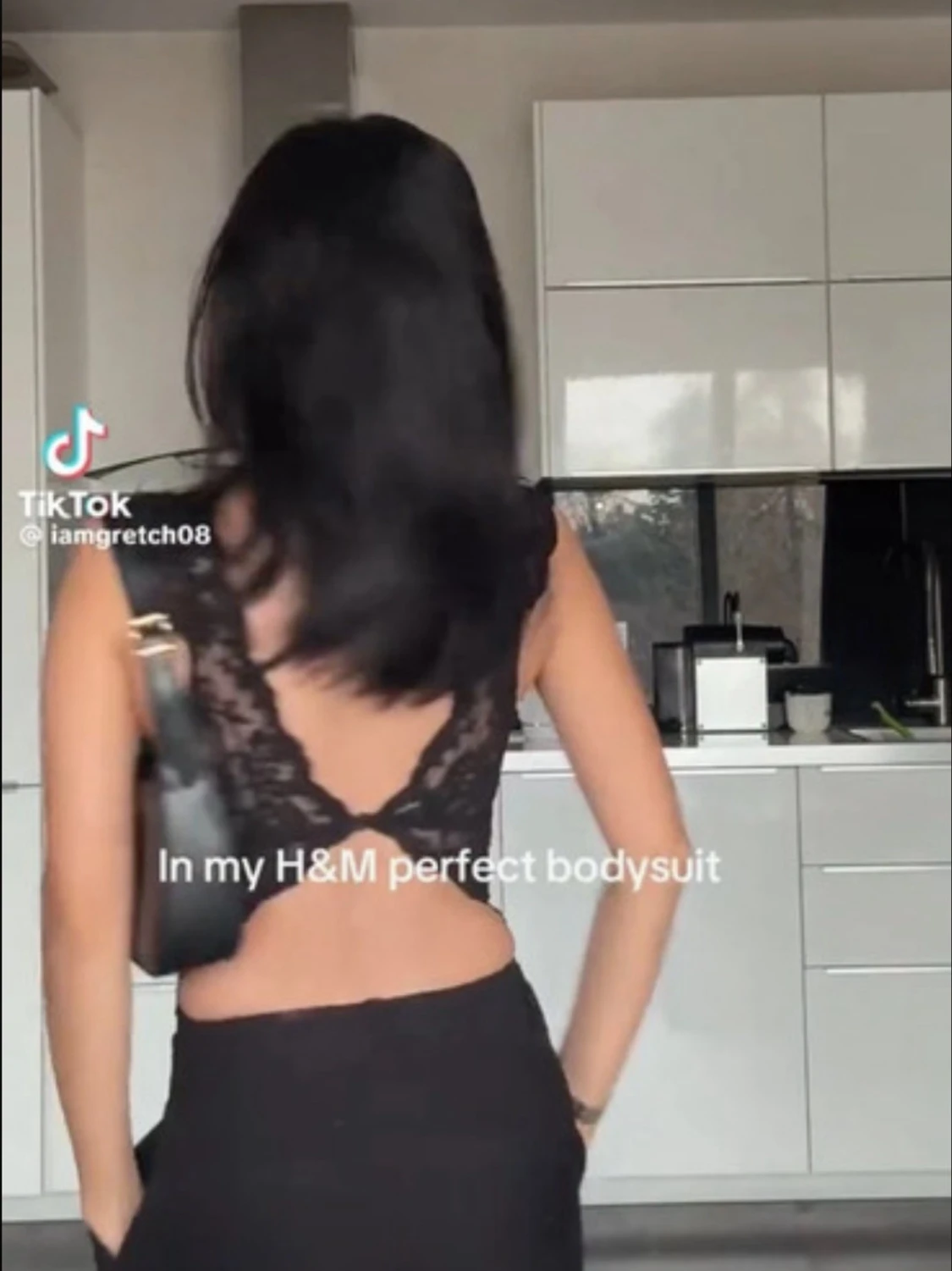 Svart spetsbody från H&M - 1