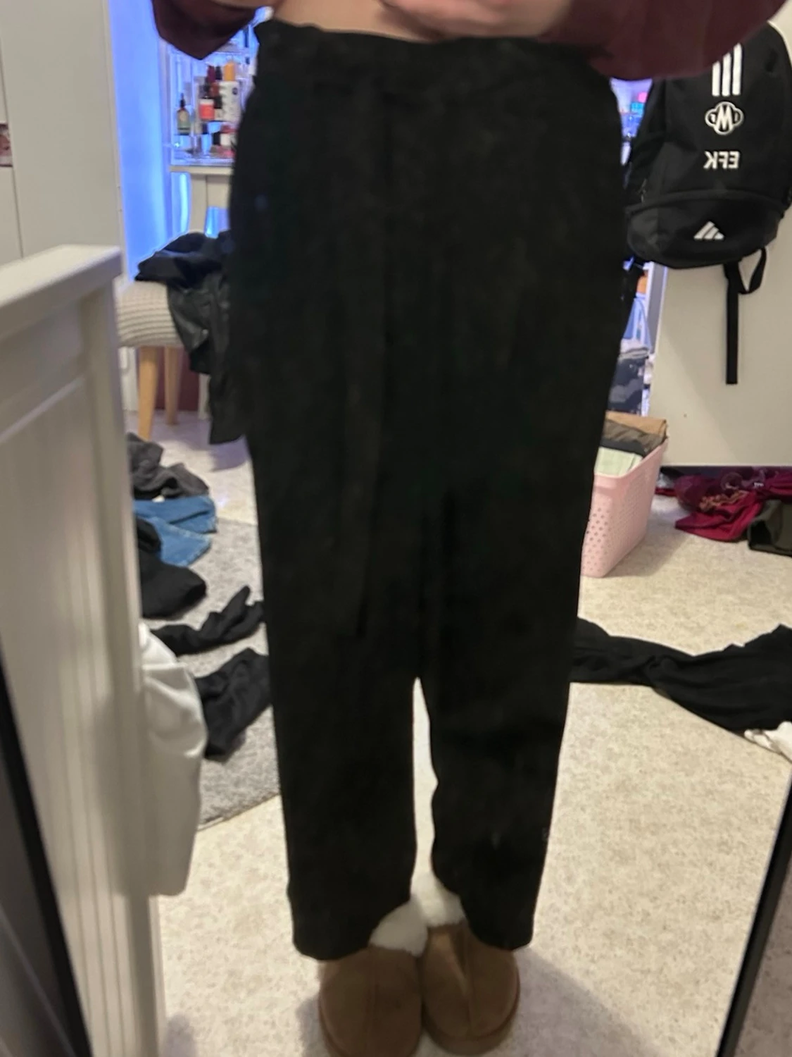 Svarta vida leggings från Samsa - 3