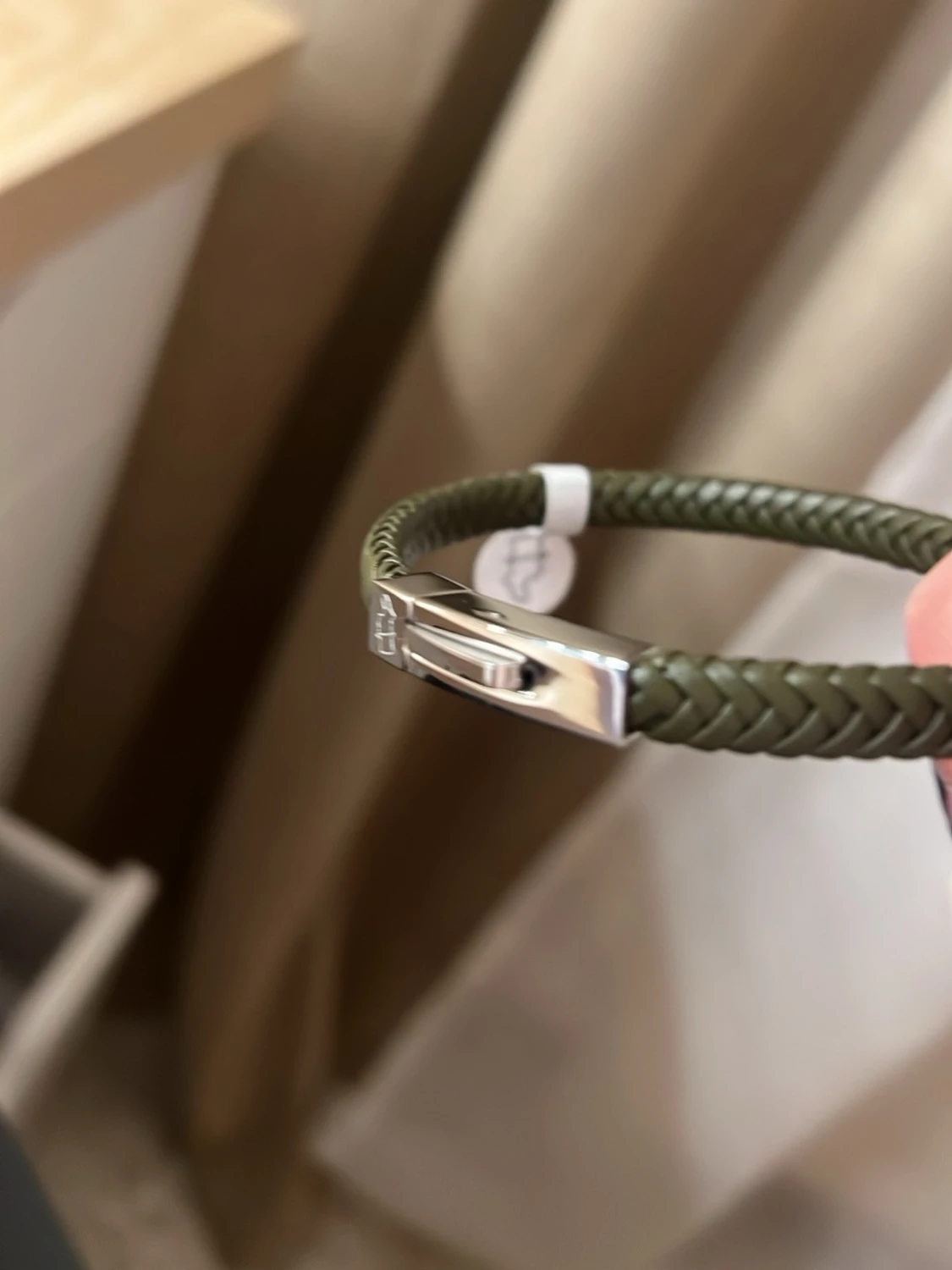 Grönt flätat armband från edd. - 3