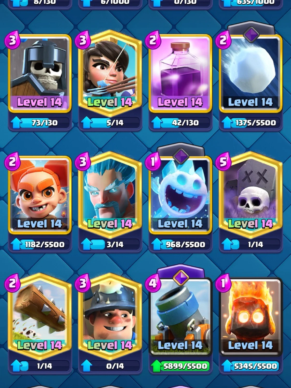 Clash Royale-konto med många kort - 2