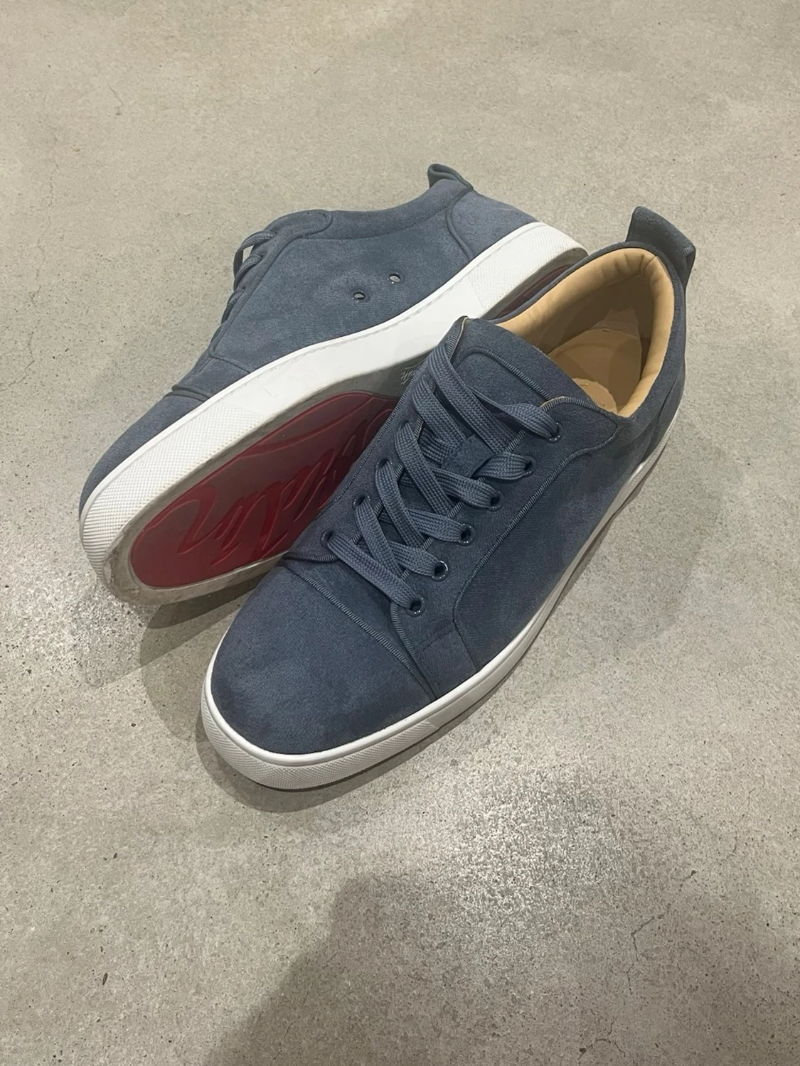 Blåa sneakers från louboutin