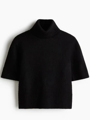 Stickad topp med polokrage  - Stickad topp med polokrage (svart), mycket bra kvalitet, från h&m 